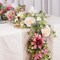 Artificial Pink Flower Garland Decor, 6.07Ft Dahlia Garland Eucalyptus Greenery (Pink)